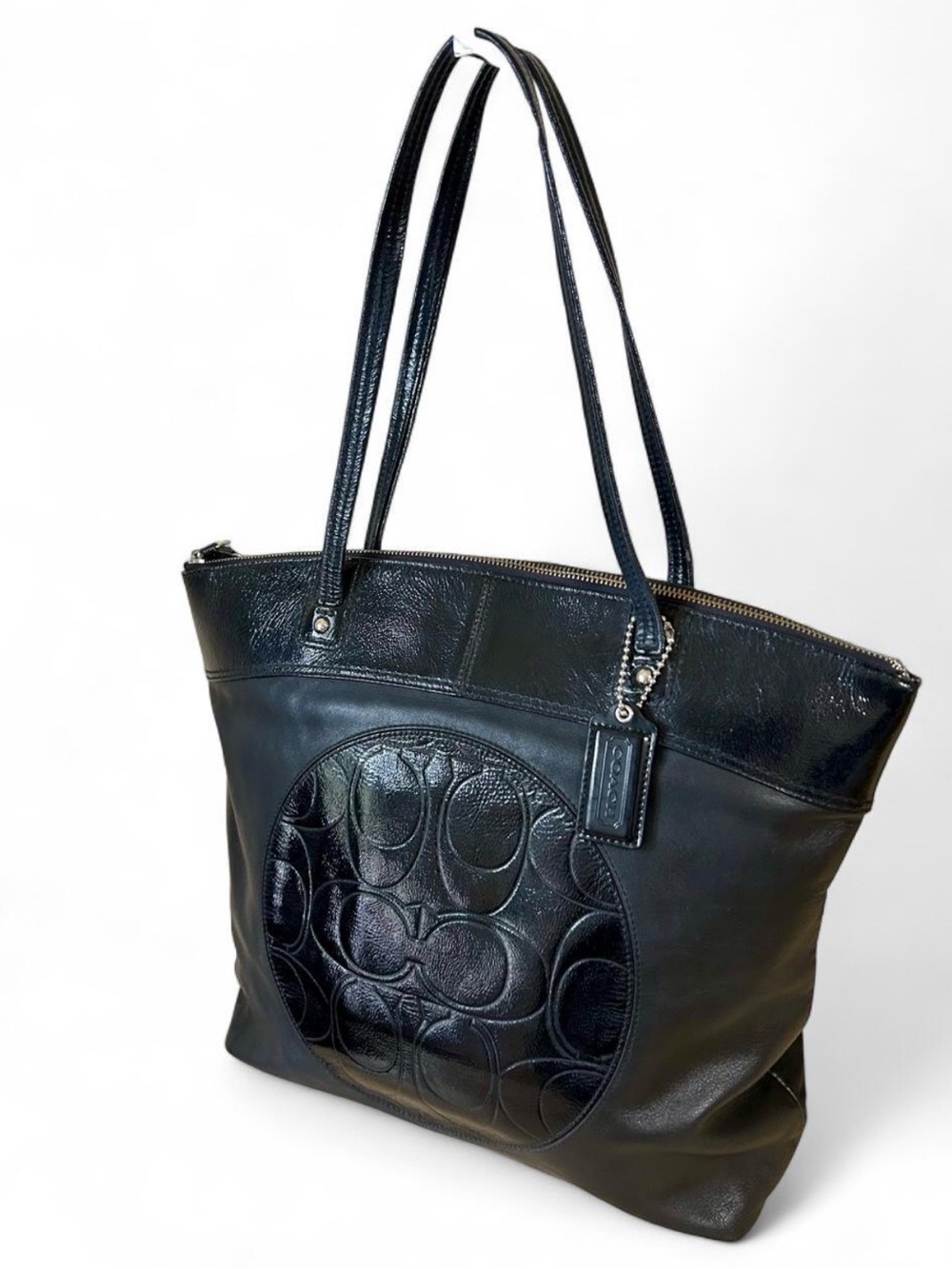Coach Laura NWOT Black Leather Tote Bag